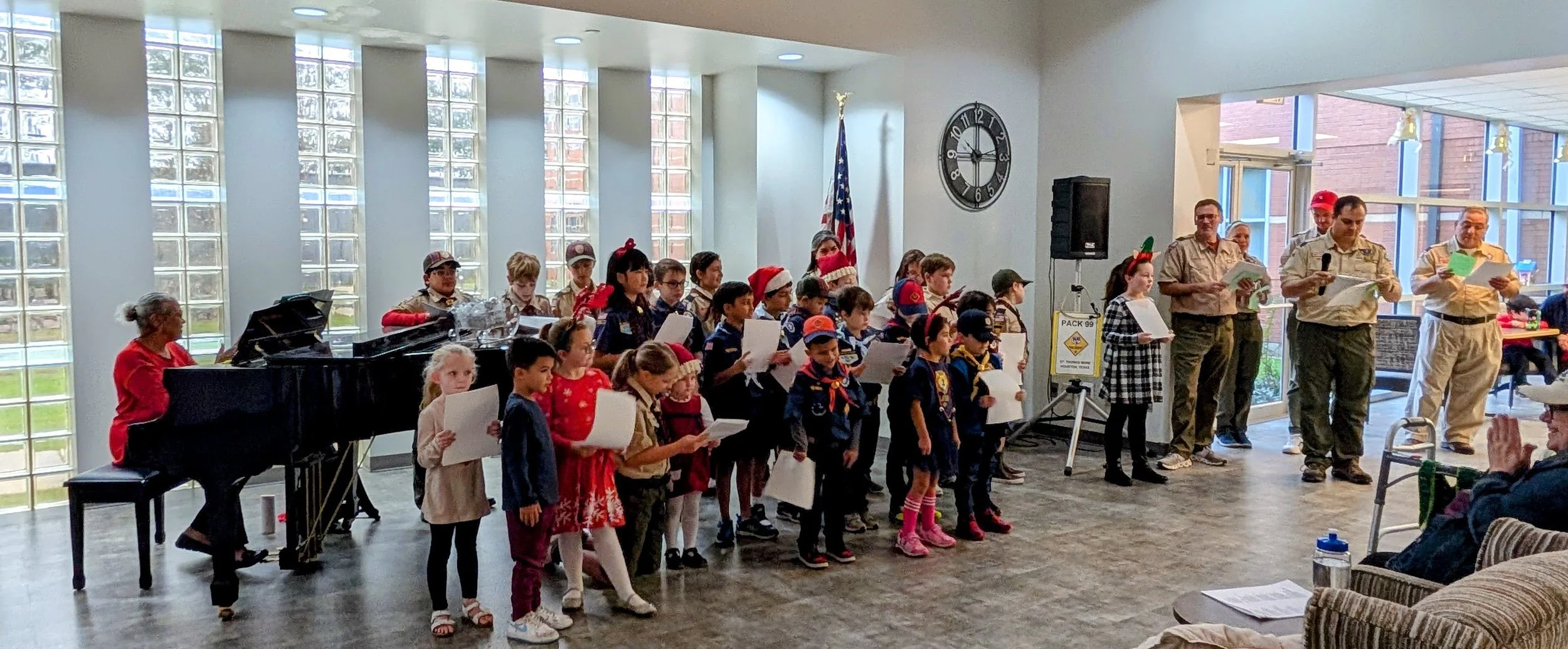 children singing Christmas songs