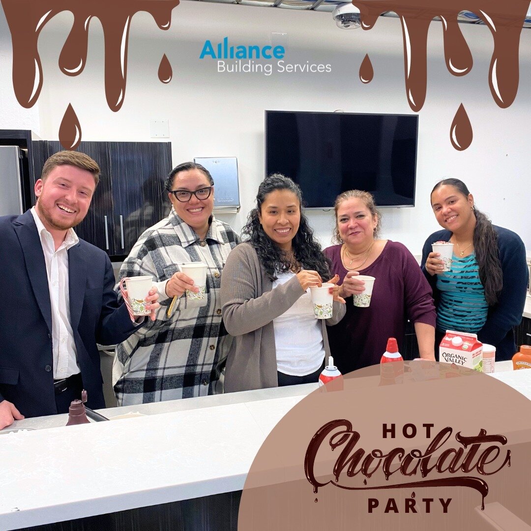 Warming up the week at Alliance! Our dedicated employees are facing the cold with a hot chocolate party. Here's to staying warm and fostering team spirit! ☕❄️

#Alliancebuildingservices #Alliancemaintenance #Alliancesecurity #Team #HotChocolateParty 