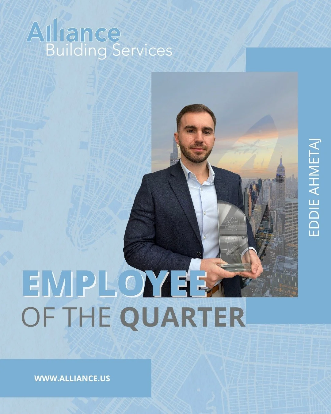 🎉 Employee of the Quarter Spotlight &mdash; Eddie!

Huge congratulations to Eddie, our Account Executive who keeps properties, teams, and tenants connected to ensure maintenance and janitorial services run seamlessly across our portfolio.

Since joi