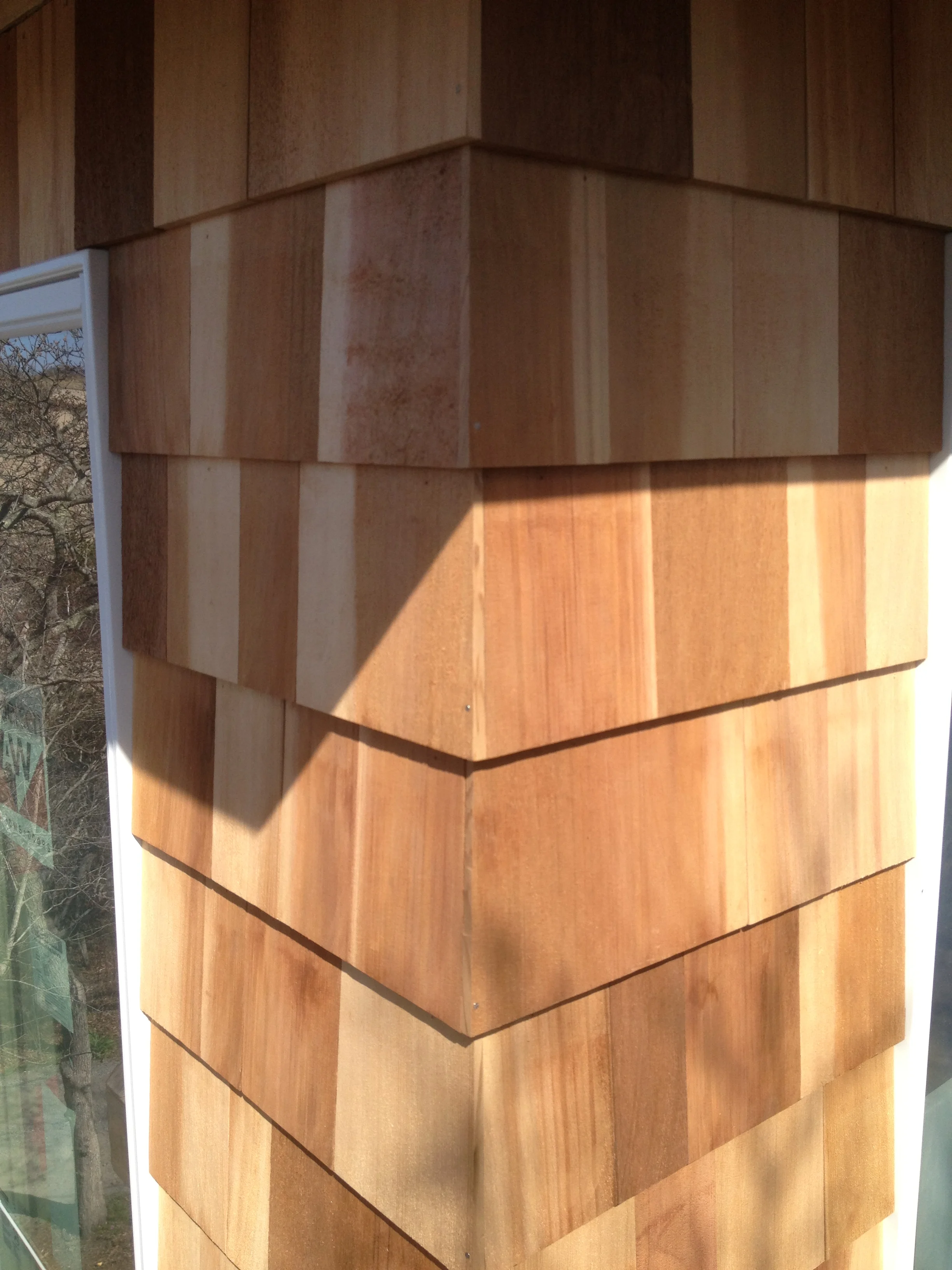 Red Cedar wooven corners 