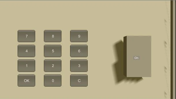 The view in game (debugging shows the state of the FSM on the Game Object).