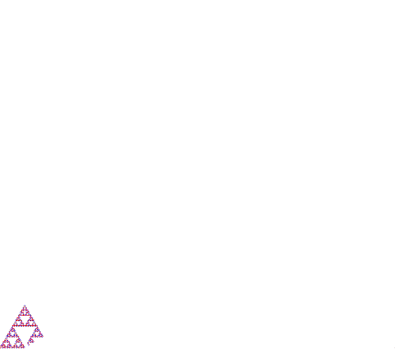 The 9th iteration of the Sierpinski triangle.