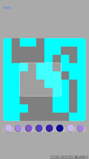 The selected area can be changed by dragging around on the board