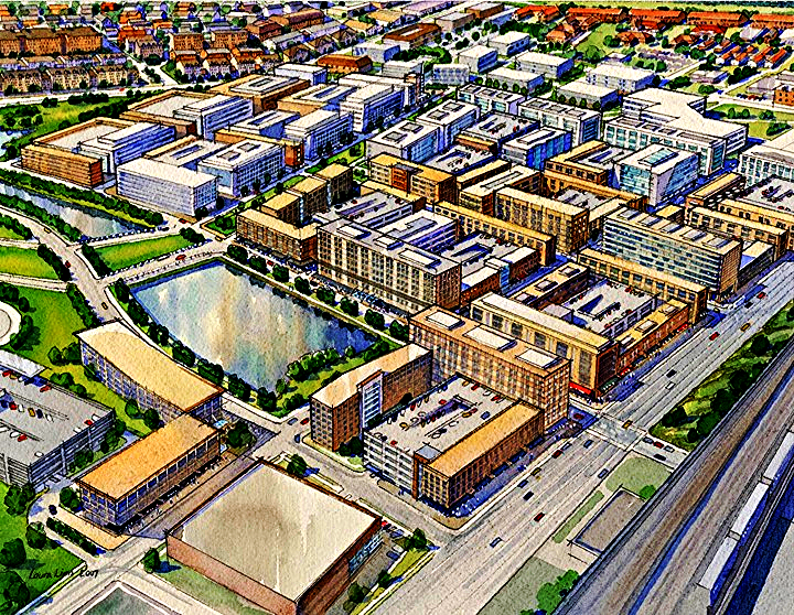 FORT Mcpherson research park - 1,200,000 sf Atlanta, GA - Master plan and pre-development program with Phase 3 Properties and design by HOK