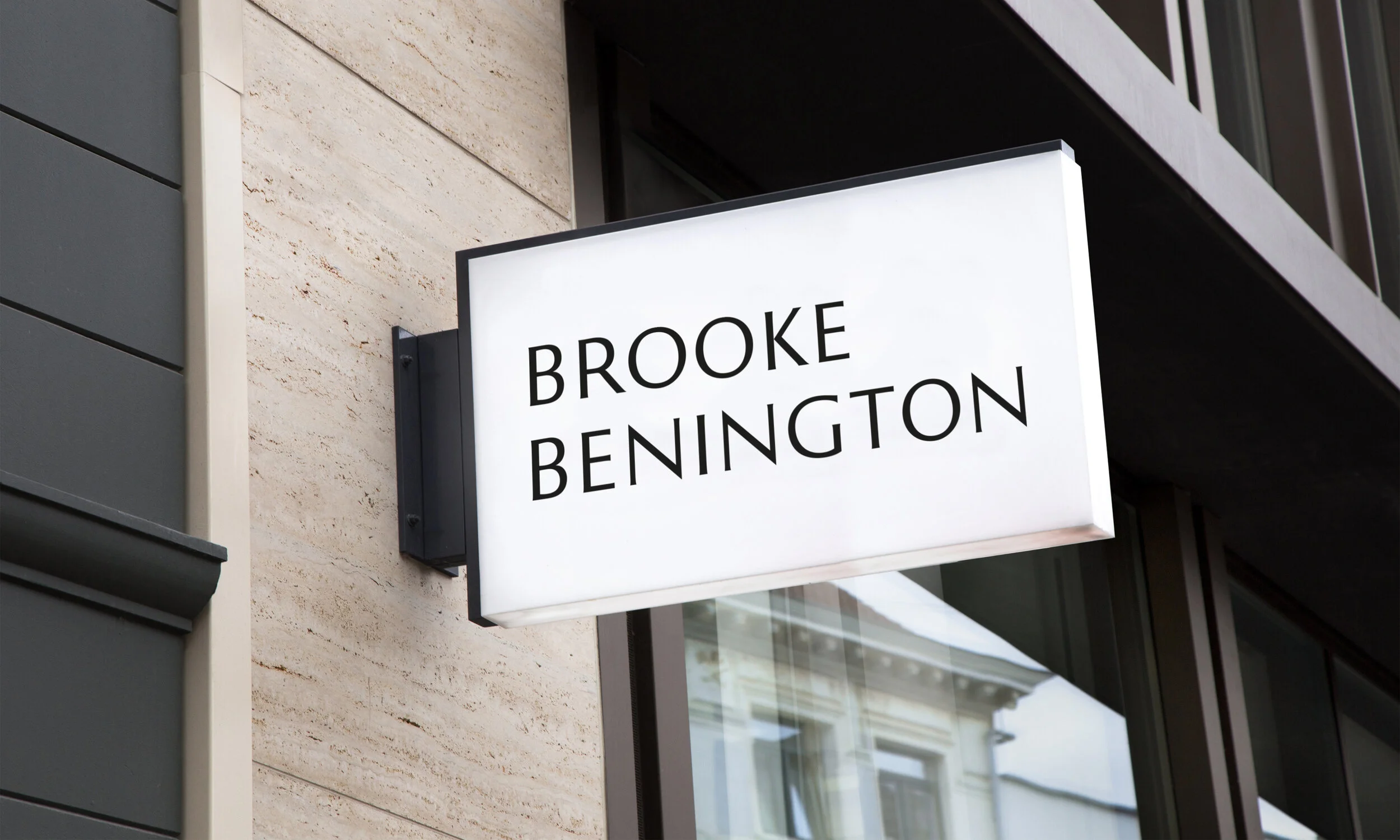 Brooke Benington gallery sign