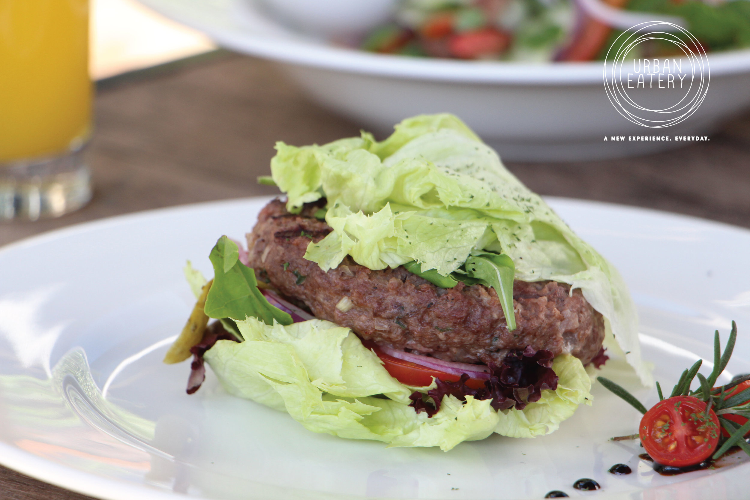 Urban Eatery's Lo-Carb Burger on the Healthy Menu