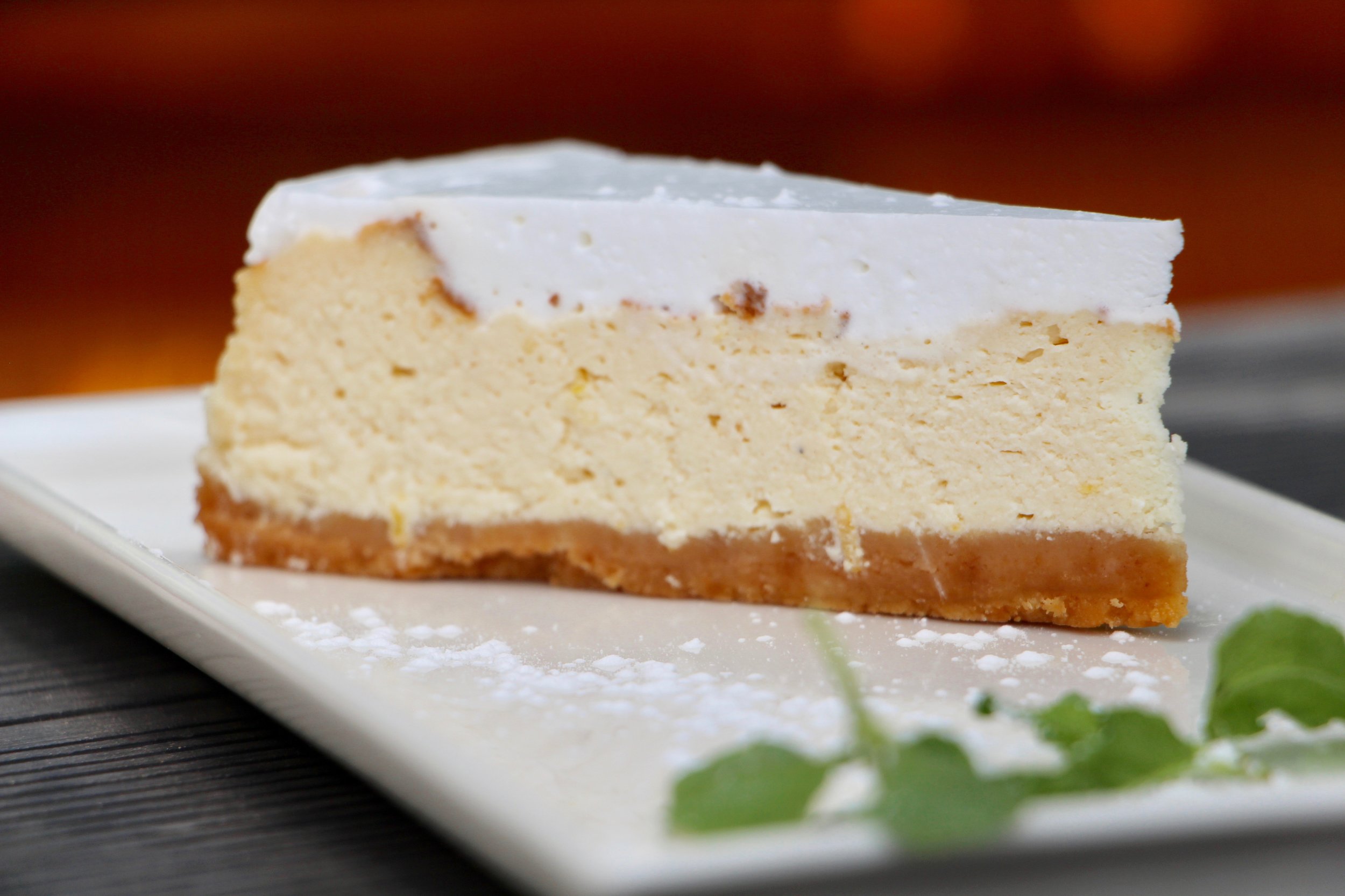 We’ll save you the trip to new York with our delicious baked New York cheesecake! Seriously, put your passport away and avoid the pesky airport lines, and instead enjoy this luscious cheesecake.