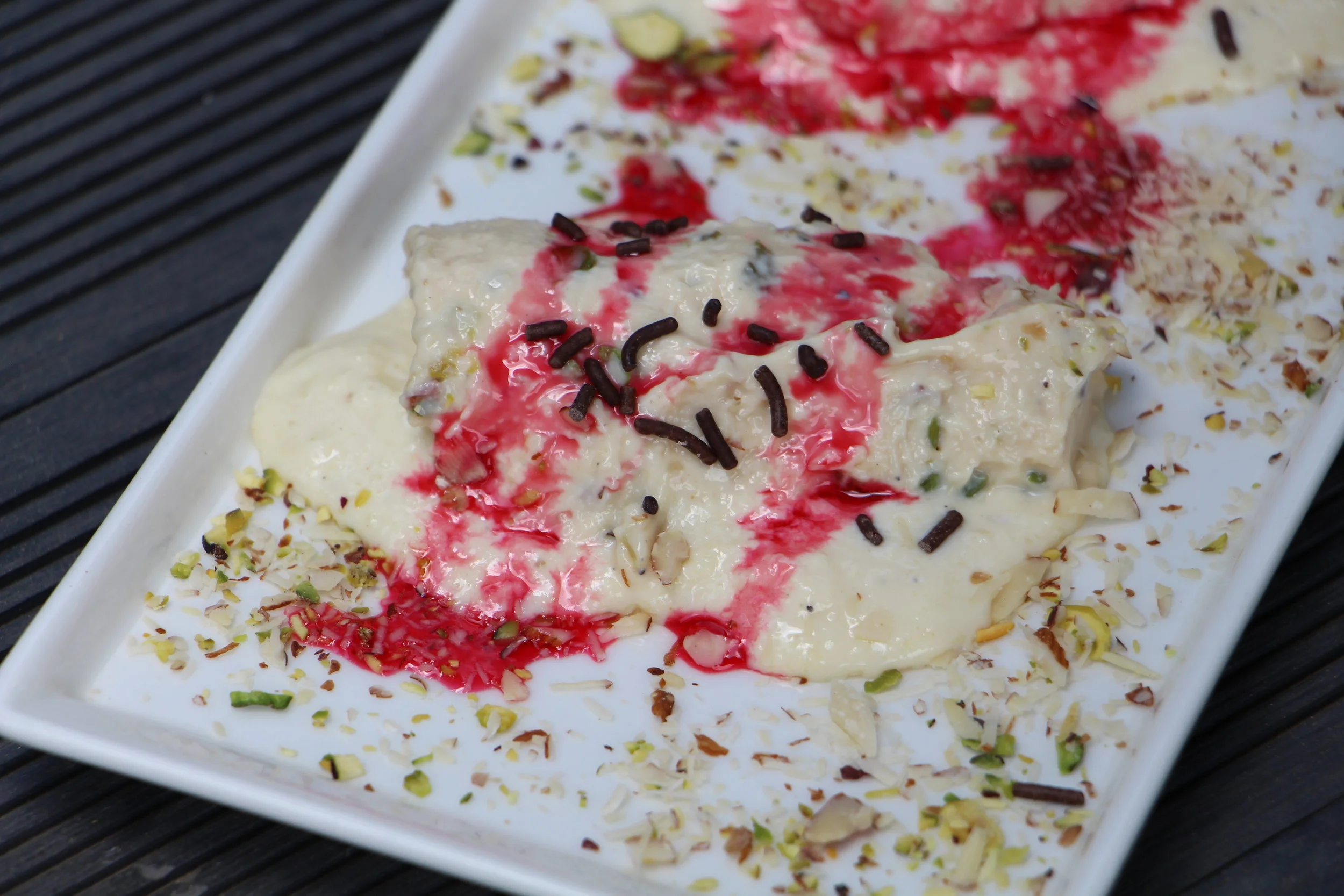 This concoction of mithai, cream and nuts is a spin-off of, you guessed it, trifle and will blow your mind.