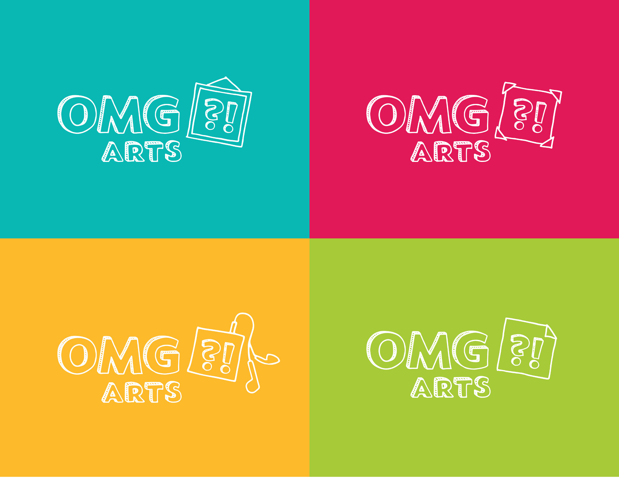 OMG LOGO & IDENTITY_ To those without a lot of exposure, participating in the arts can be uncomfortable and unfamiliar. OMG evokes that feeling of foreignness and surprise. As a recognized acronym, the name of the project plays off the idea that the arts can be many things—sometimes unexpected.
