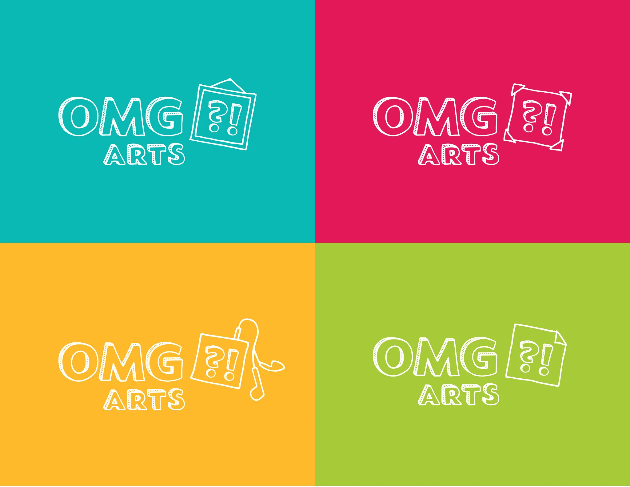   OMG LOGO &amp; IDENTITY_ To those without a lot of exposure, participating in the arts can be uncomfortable and unfamiliar. OMG evokes that feeling of foreignness and surprise. As a recognized acronym, the name of the project plays off the idea tha