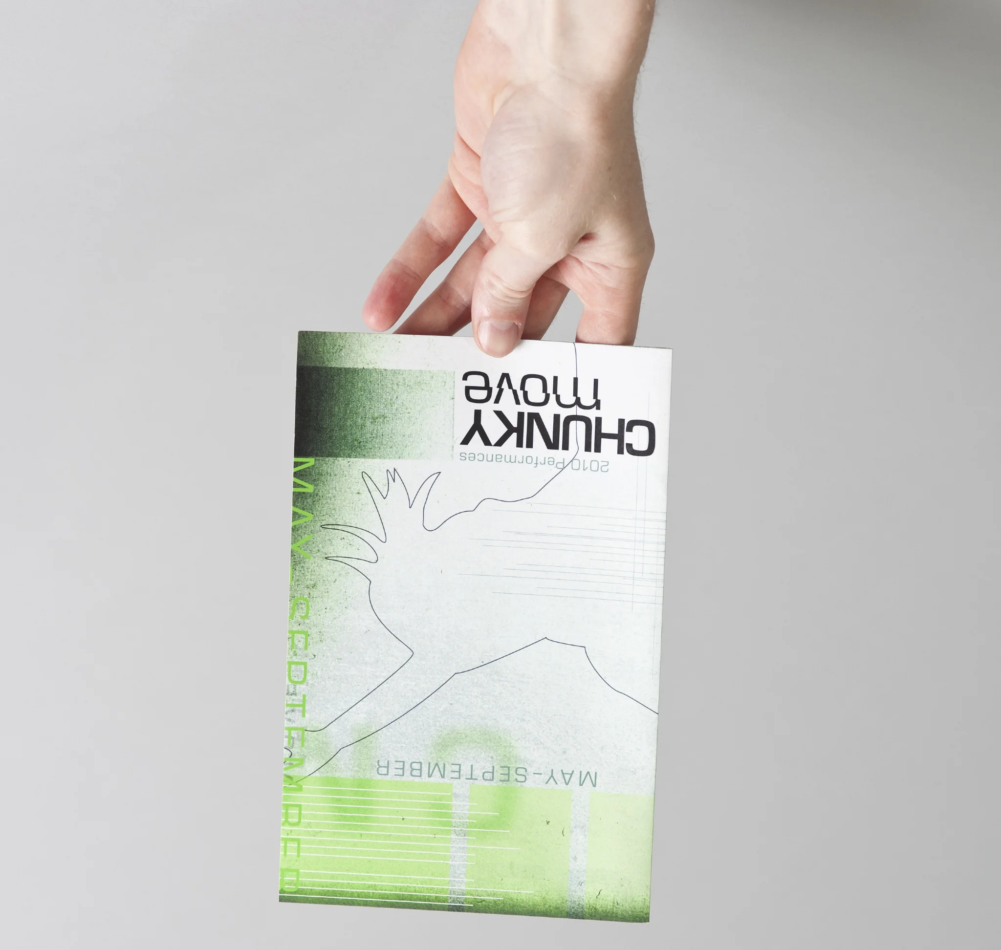    CHUNKY MOVE    OVERVIEW_ A dance poster and brochure.  DESIGN_  Promoting performances by the Australian contemporary dance company Chunky Move, the goal of the project was to create a poster and brochure for the 2010 season which communicates the