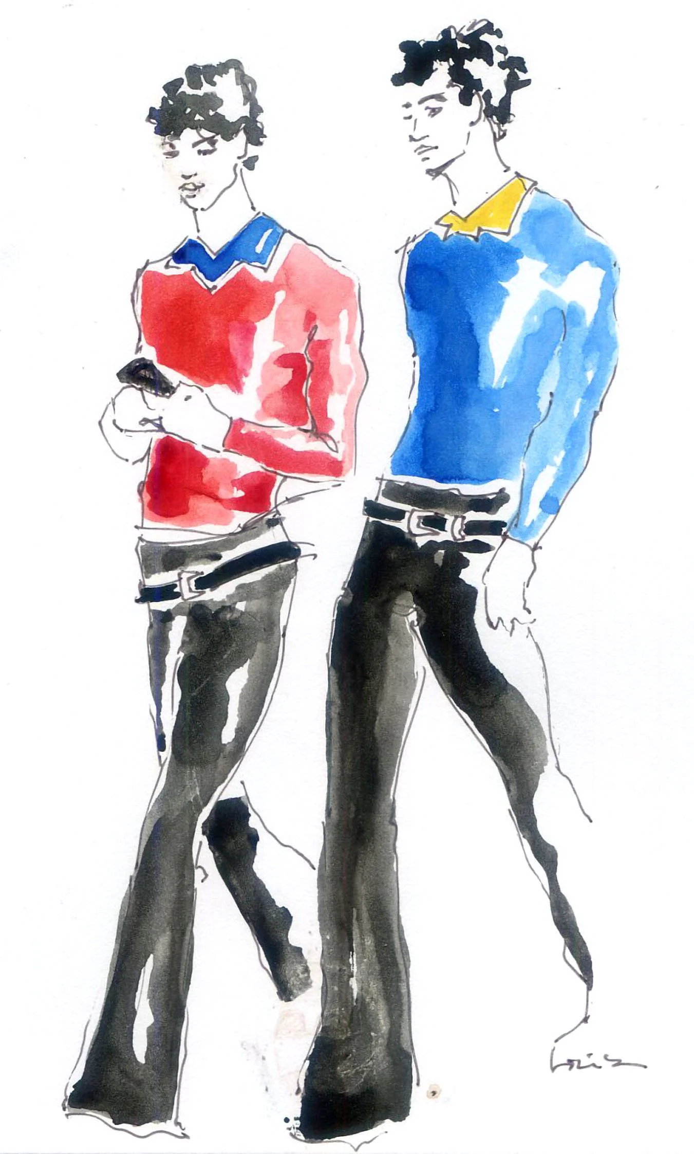 Street style fashion illustration