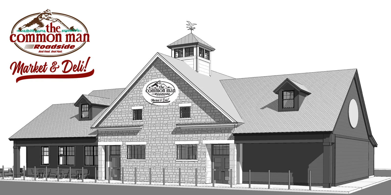 The Common Man Roadside Market & Deli, Plymouth, NH The project consists of a 12-pump Irving Oil filling station and general store with full kitchen and seating.