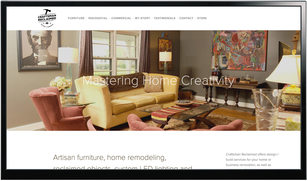 Craftsmen Reclaimed Website Design &amp; Brand