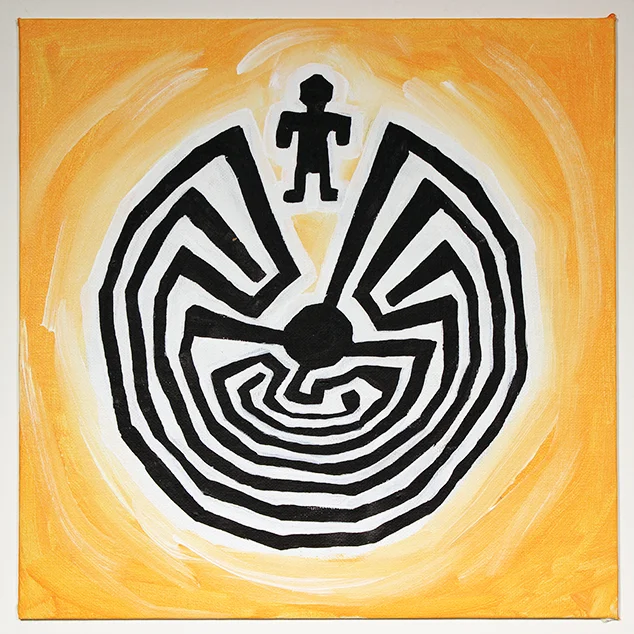 The Man in the Maze, Painting by Ali Spagnola .