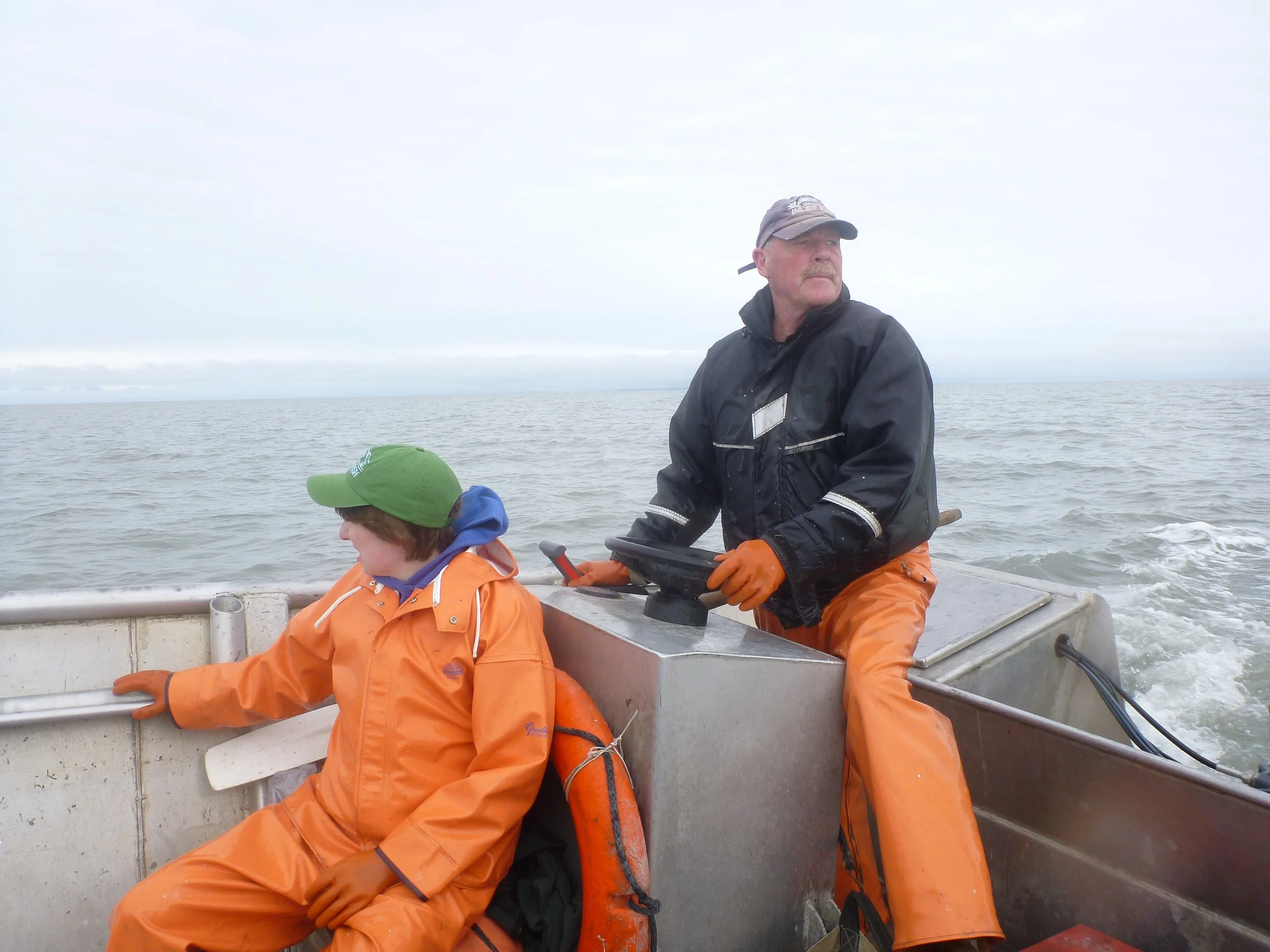 Hannah Harrison, my former graduate student, and her Uncle Craig. The Harrisons are a fishing family who place much personal value on being fishermen.