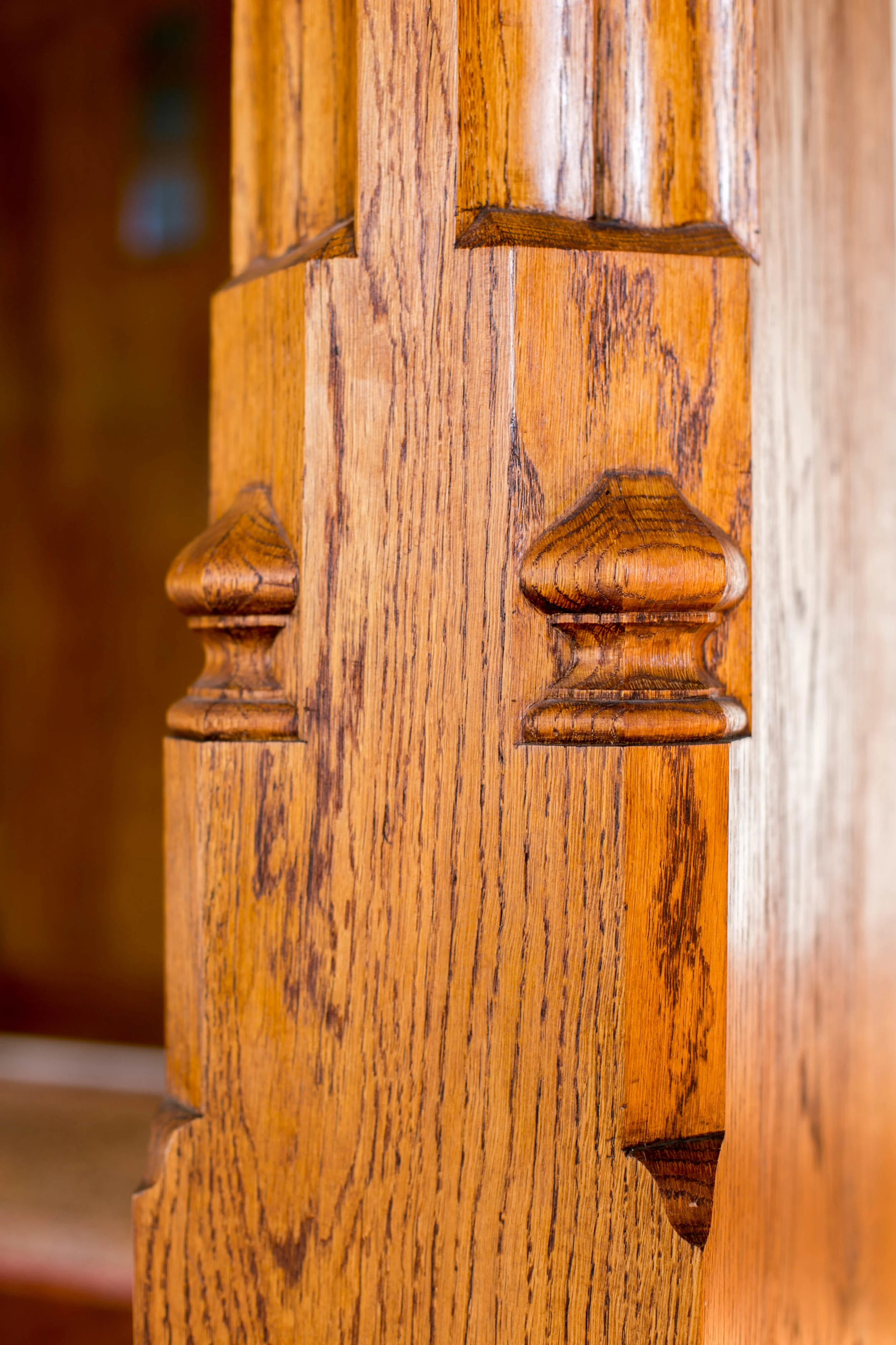 The entry posts were all hand carved onsite