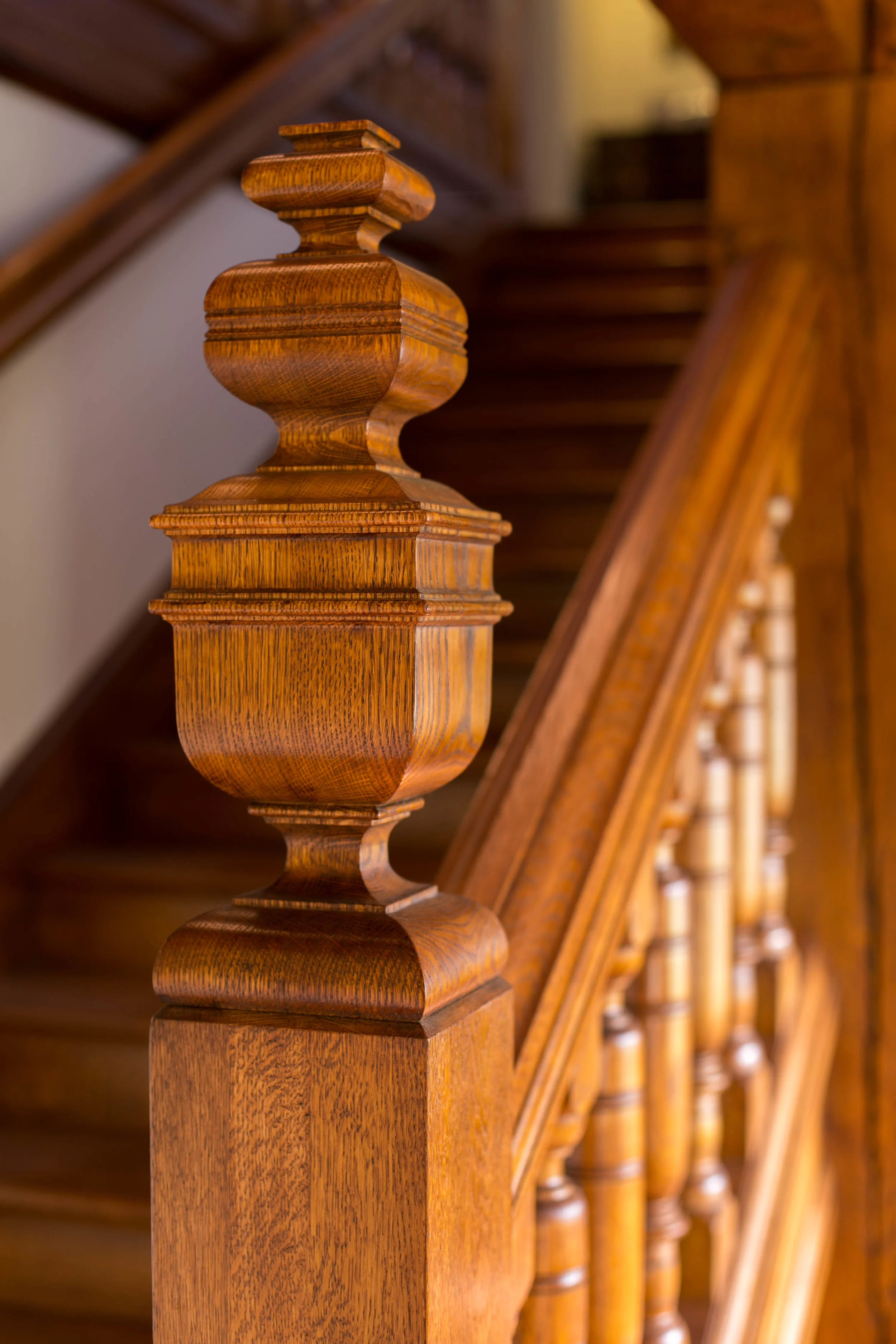 Reproduction of a "s quare sawn" newel post circa 1897