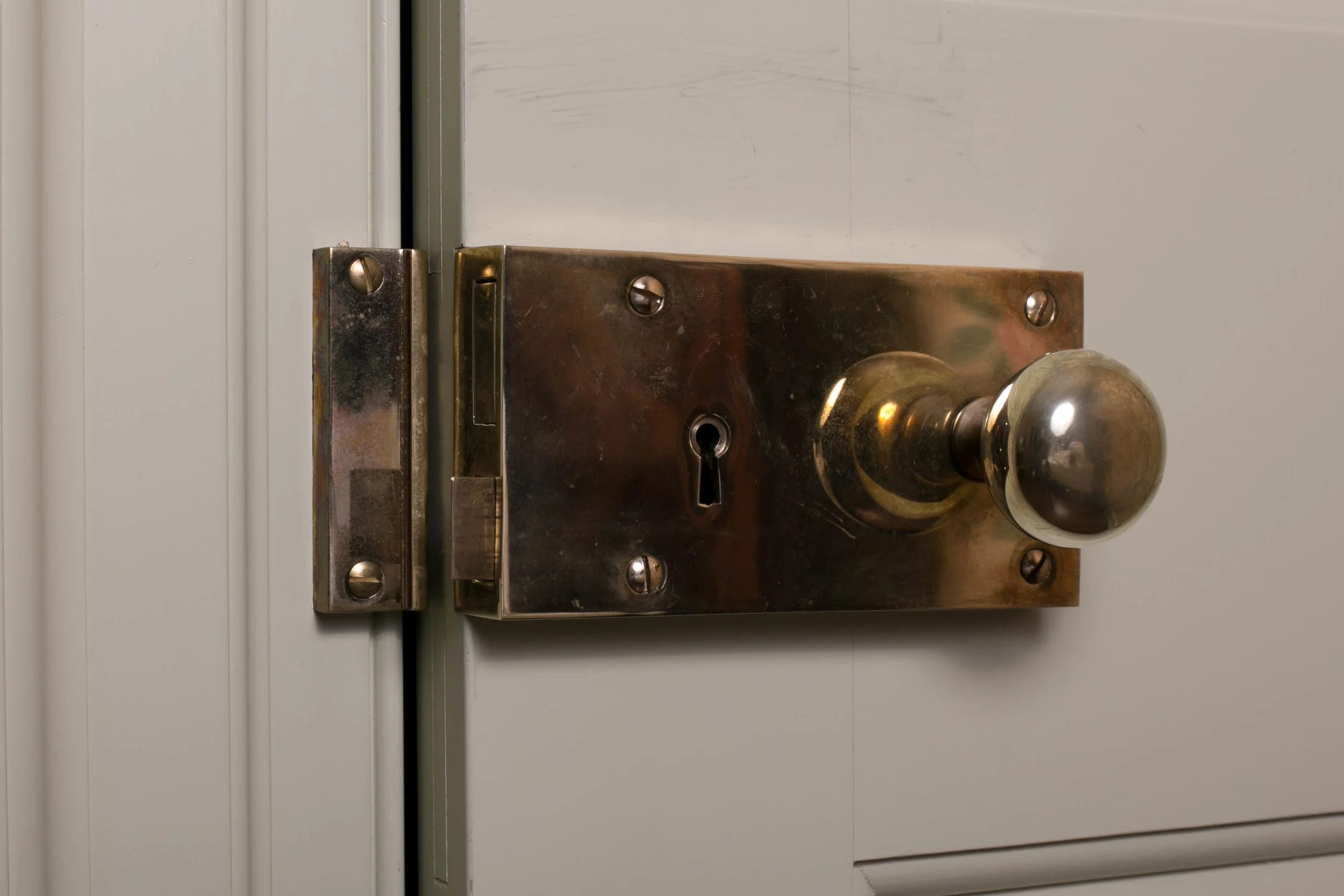 Brass rim lock