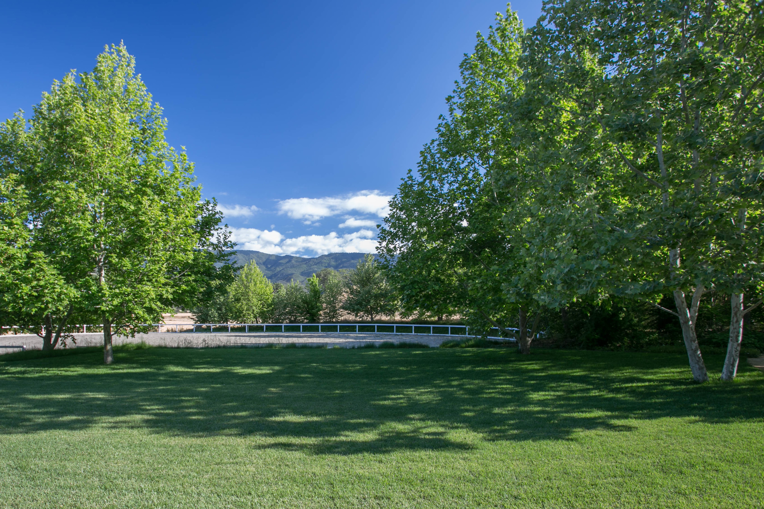 The arena observation in Summer lawn provides shaded areas to sit and watch the rider.