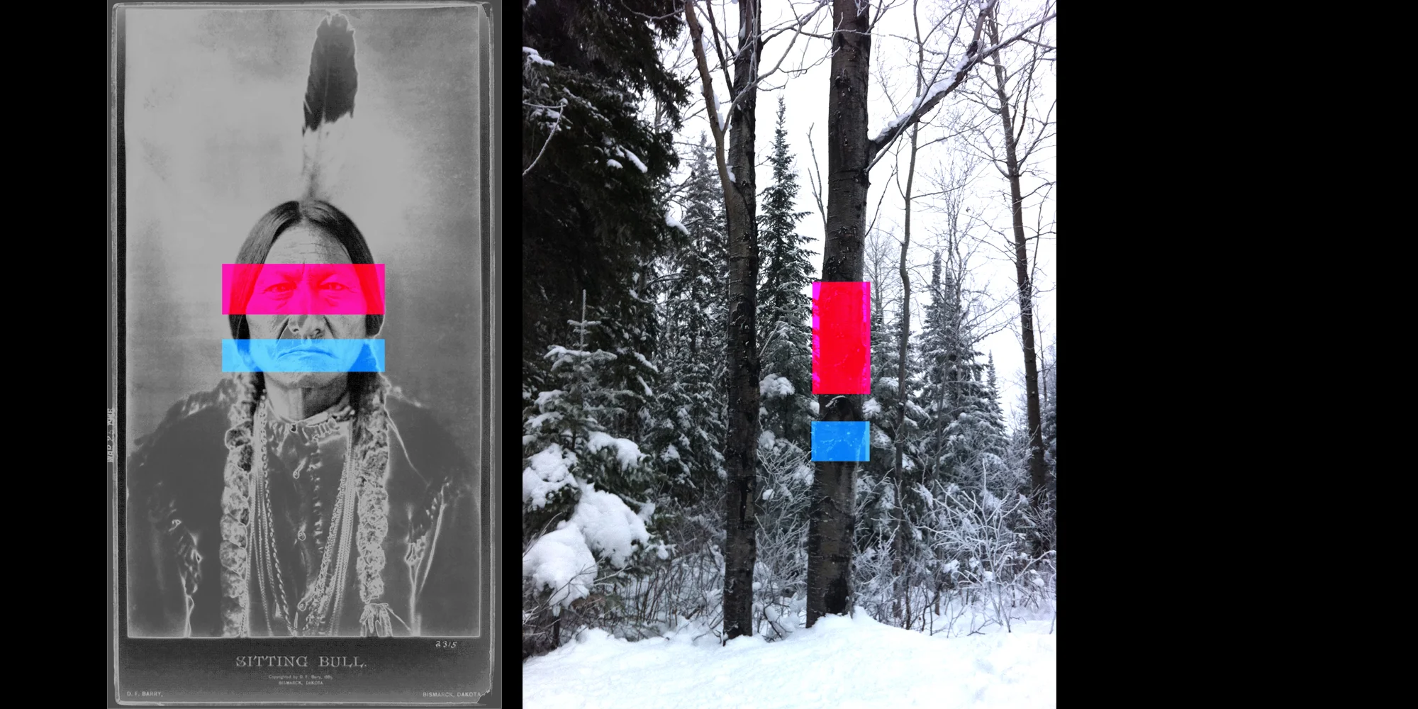 MARKED digital art on photo, photography, progressive art installation over 4 seasons, 2011