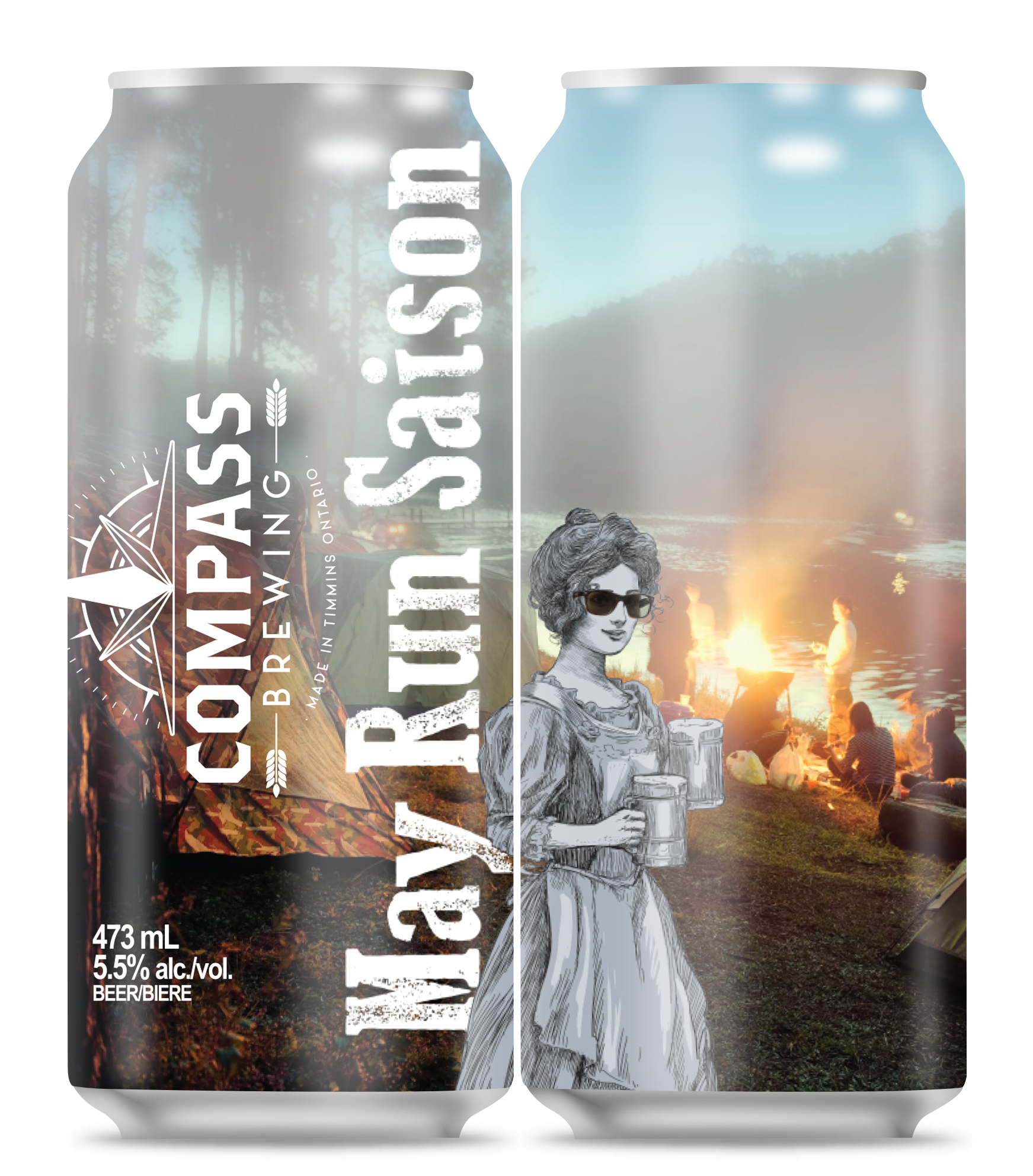 Compass Brewing Beer Label Design