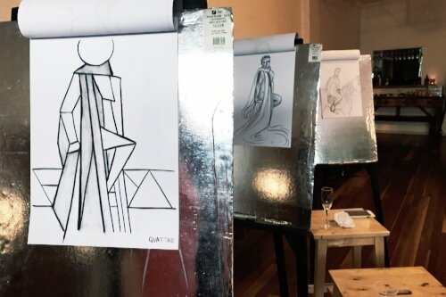 Life drawing in session