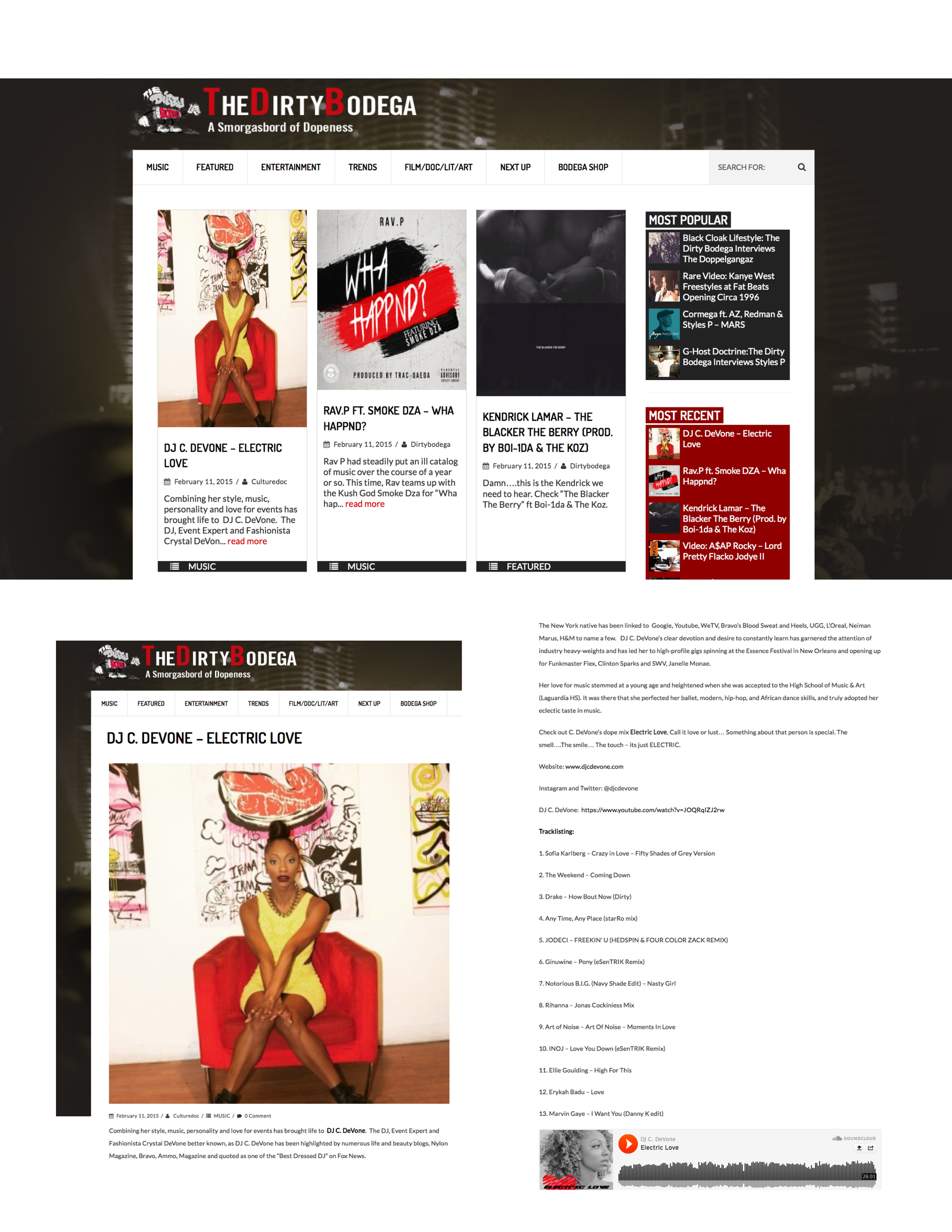 DJ C. DeVone's Valentine's Day Mix, Electric Love, Featured on TheDirtyBodega.com