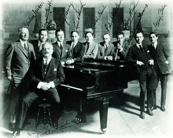  This image is of the founding fathers of ASCAP. Irving Berlin is all the way to the right.