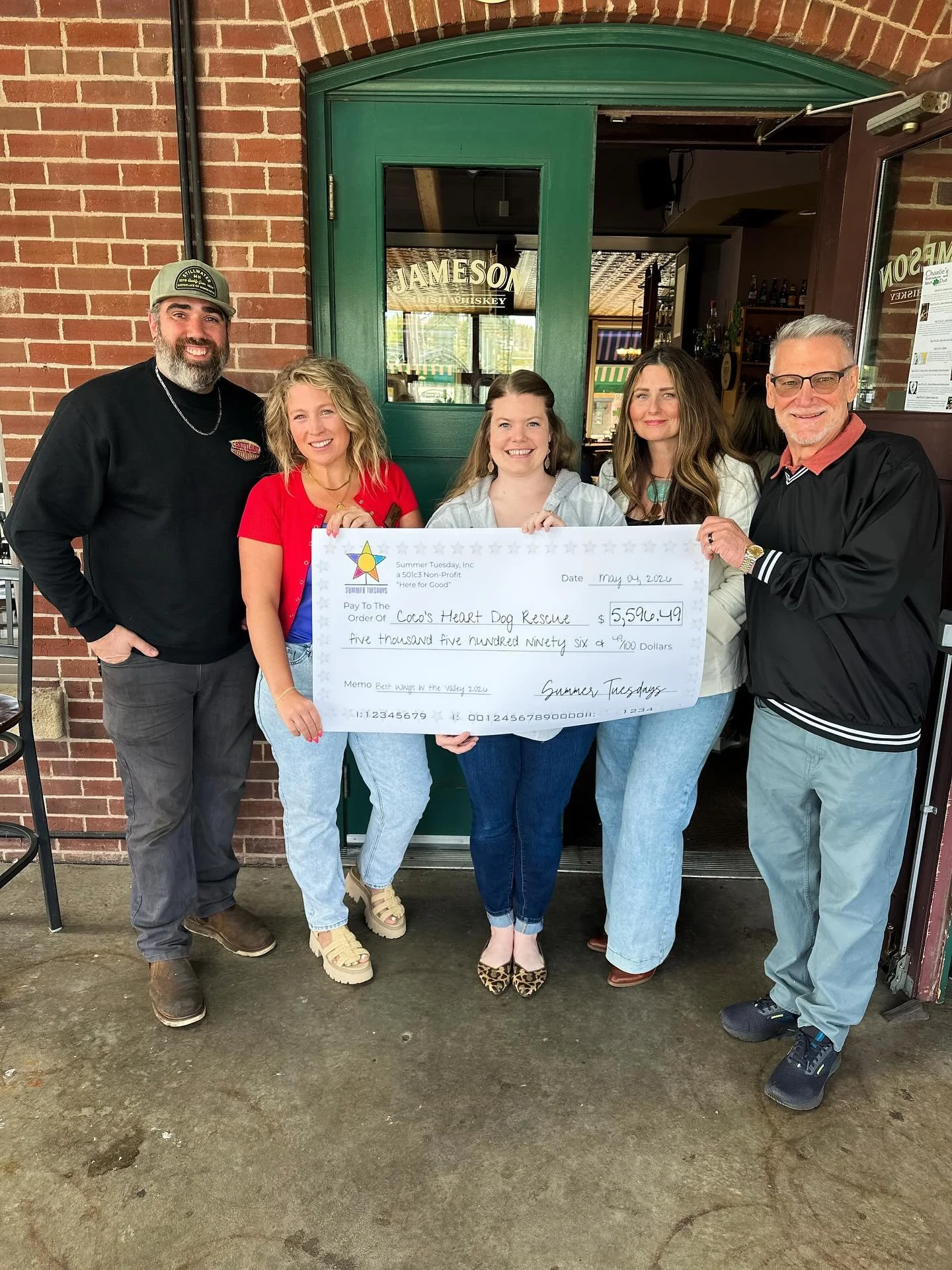 WOW!!! We are speechless!! 🫶🏻

Yesterday we were beyond grateful to Summer Tuesdays for this incredible donation towards our efforts. We love being part of the Best Wings in the Valley competition and appreciative for each of YOU who indulged in St