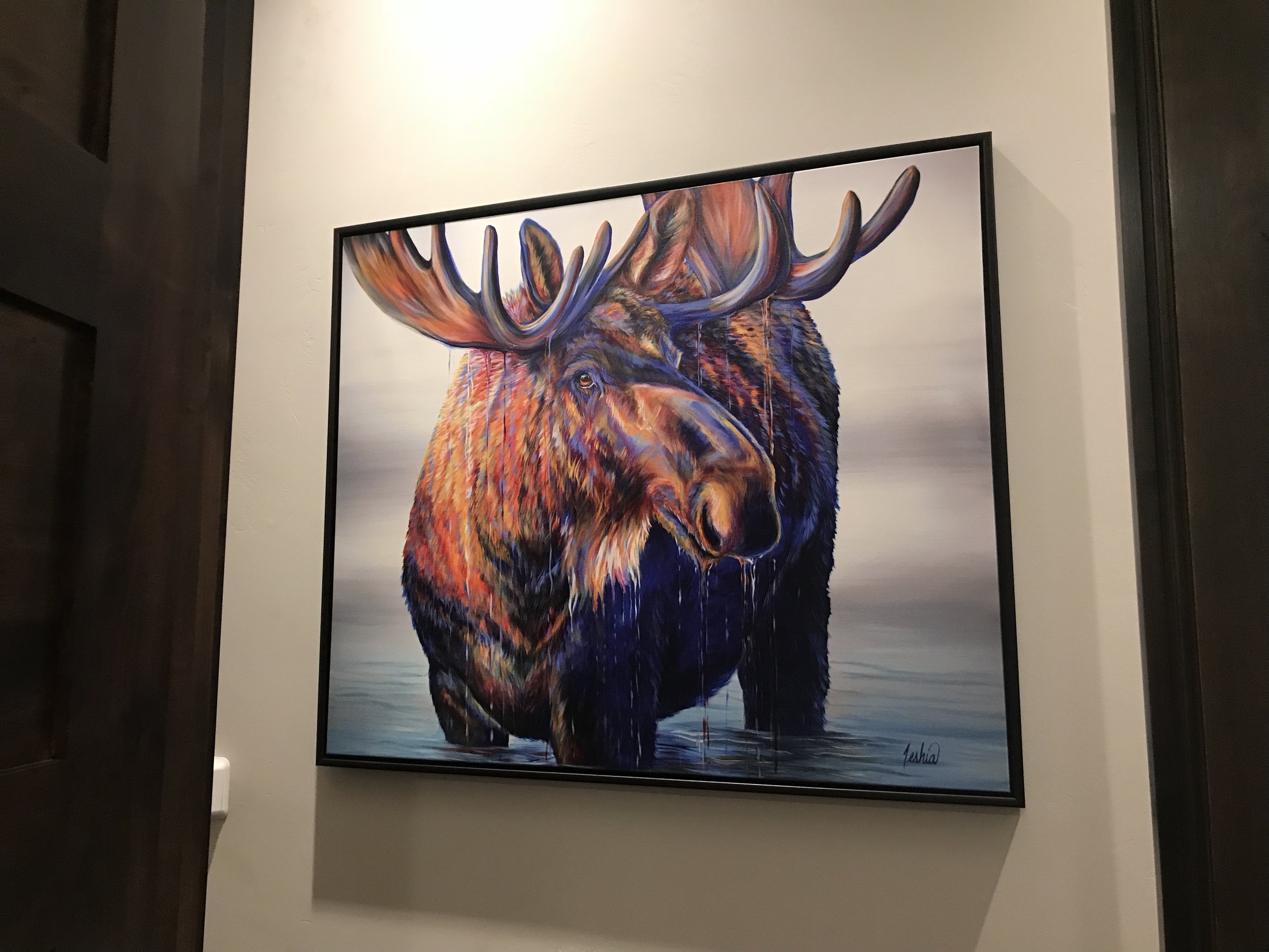 Fine Art Animal Wildlife Moose Paintings and Prints