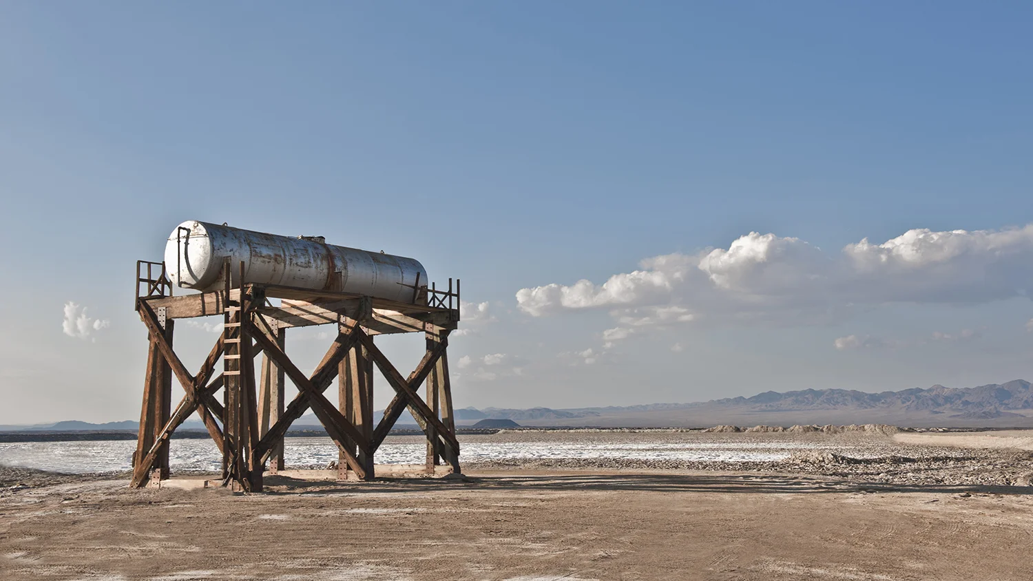 Tank in Salt Field