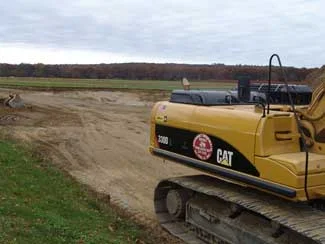 The University of Rhode Island is removing about 15 acres of farmland in the Flagg Road/Plains Road area to build a parking lot and new road. (Frank Carini/ecoRI News)