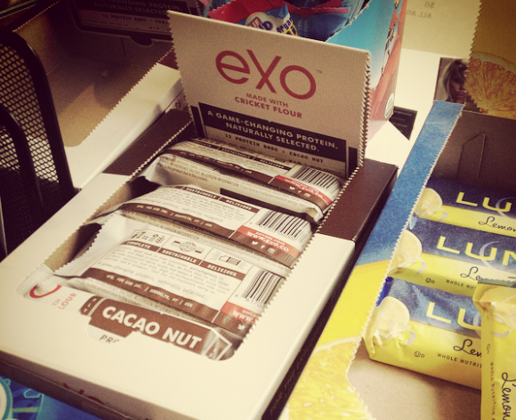 Exo bars at Willy's Local Foods in Providence. (Joanna Detz/ecoRI News)