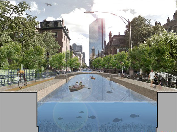 Rising sea levels and increased flooding are problems for communities and historic districts along the southern New England coast, which has some thinking of turning Boston into a city of canals, much like Amsterdam and Venice. (Urban Land Institute)