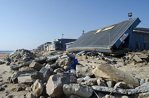 Misquamicut Beach in Westerly, R.I., was hit hard by Hurricane Sandy in 2012, but of the 29 waterfront properties damaged, only five were built to better withstand climate change. (istock)