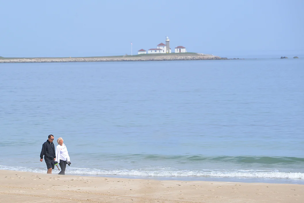 Napatree Point is unique, in that the conservation area isn't closed to beachgoers. Since visitors and nature must coexist on this small spit of land, efforts are underway to encourage visitors to traverse sensitive dunes only on marked paths. On weekends during summer 2014, Napatree averaged 458 visitors a day.