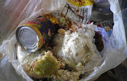 Food scrap doesn’t belong in the recycling cart. Contaminated recycling, such as some loads the Rhode Island Resource Recovery Corporation received July 23, cost Providence taxpayers money and take up valuable space in the Central Landfill. (RIRRC)