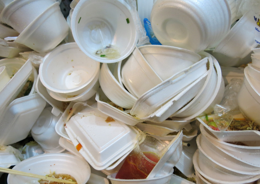 Americans throw away some 25 billion Styrofoam cups annually, according to the EPA. Five centuries from now, foam coffee cups and other Styrofoam will still be taking up space in landfills. (istock)