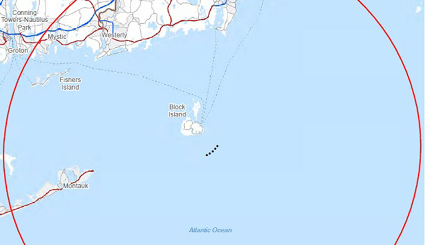 The 30-megawatt, five-turbine Block Island Wind Farm is scheduled to go on-line in 2016. (Deepwater Wind)