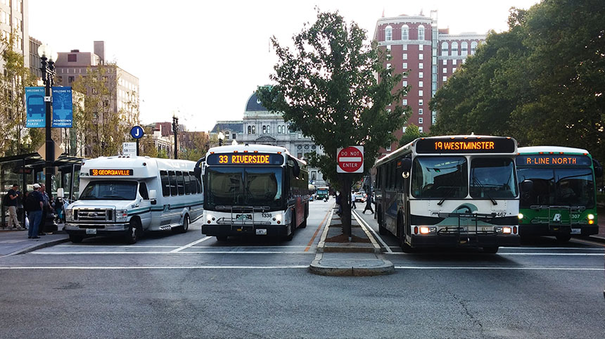 RIPTA is evaluating how to offer passengers better fare options, such as reloadable smart cards similar to the MBTA’s Charlie Cards, to improve efficiency and increase ridership, while simultaneously considering increasing fares to overcome annual budget deficits. (Kevin Proft/ecoRI News)