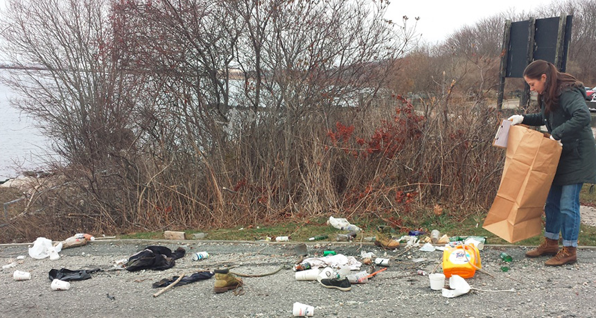 Volunteers recently removed more than 1,500 pieces of debris from Weaver Cover in Portsmouth, R.I. (Clean Ocean Access)