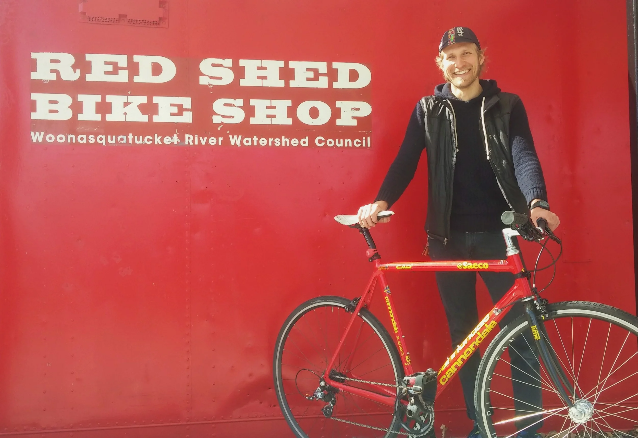 Donny Green manages the Red Shed Bike Shop and a related bike-themed summer camp in Providence's Olneyville neighborhood. (Kevin Proft/ecoRI News) 