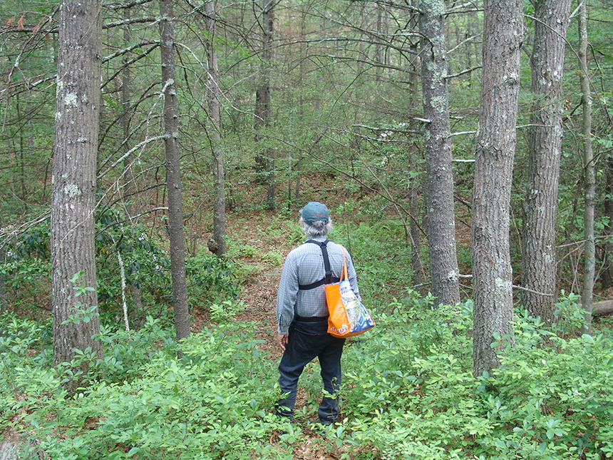 Longtime Burrillville, R.I., resident Paul Roselli is concerned there are plans that could negatively impact some 200 acres of valuable forest in the state’s northwest corner. (Frank Carini/ecoRI News)
