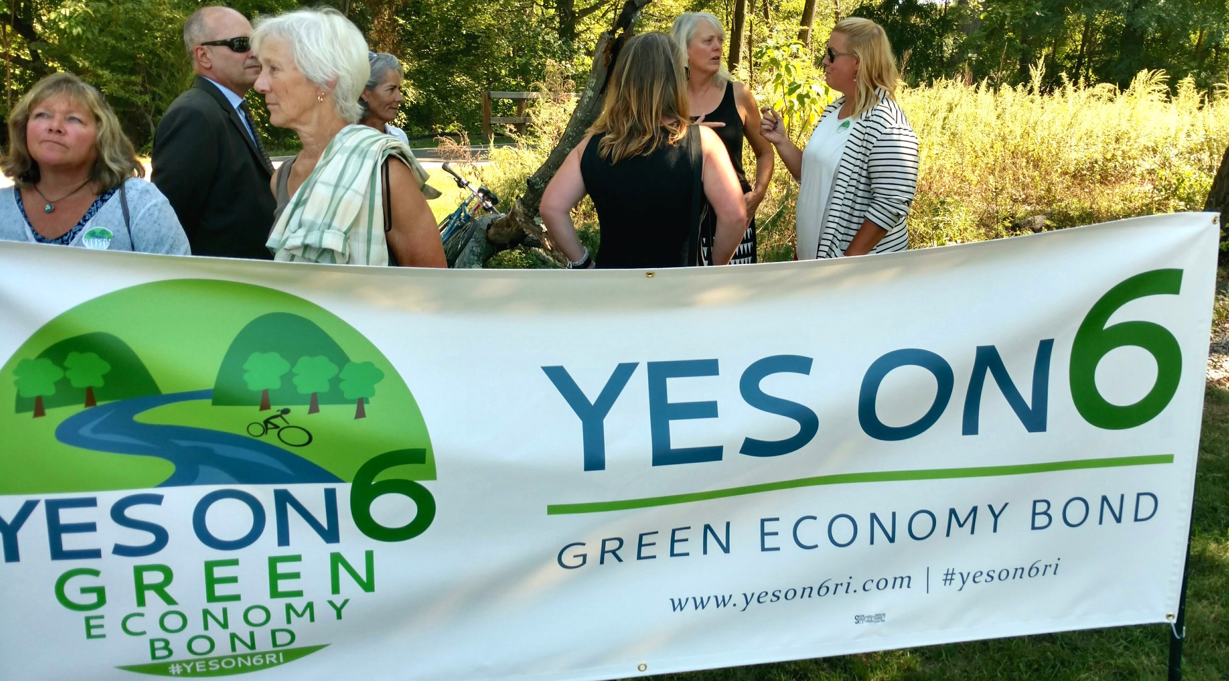 Bicycle projects were promoted during a recent Green Economy Bond event in Providence. (Tim Faulkner/ecoRI News)