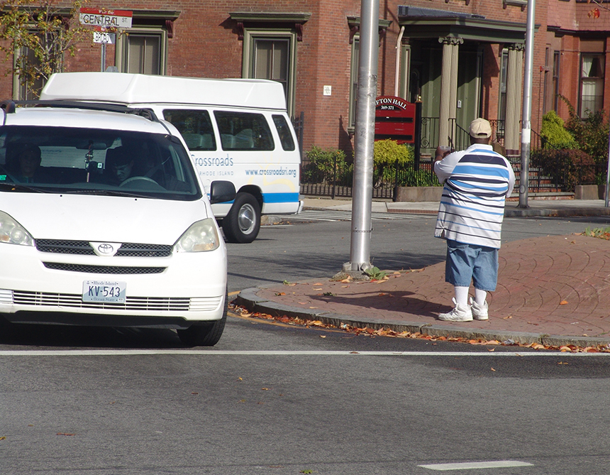 Last year Rhode Island had the highest rate of its residents living in poverty in New England, forcing people such as this gentleman on Providence’s South Side to ask strangers for money.