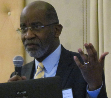 Harvard professor David R. Williams discussed early childhood and social determinants at a Dec. 8 Health Equity Summit in Providence. (Tim Faulkner/ecoRI News)