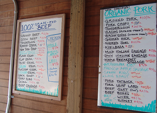 The farm sells its products to the public the first Thursday of every month.
