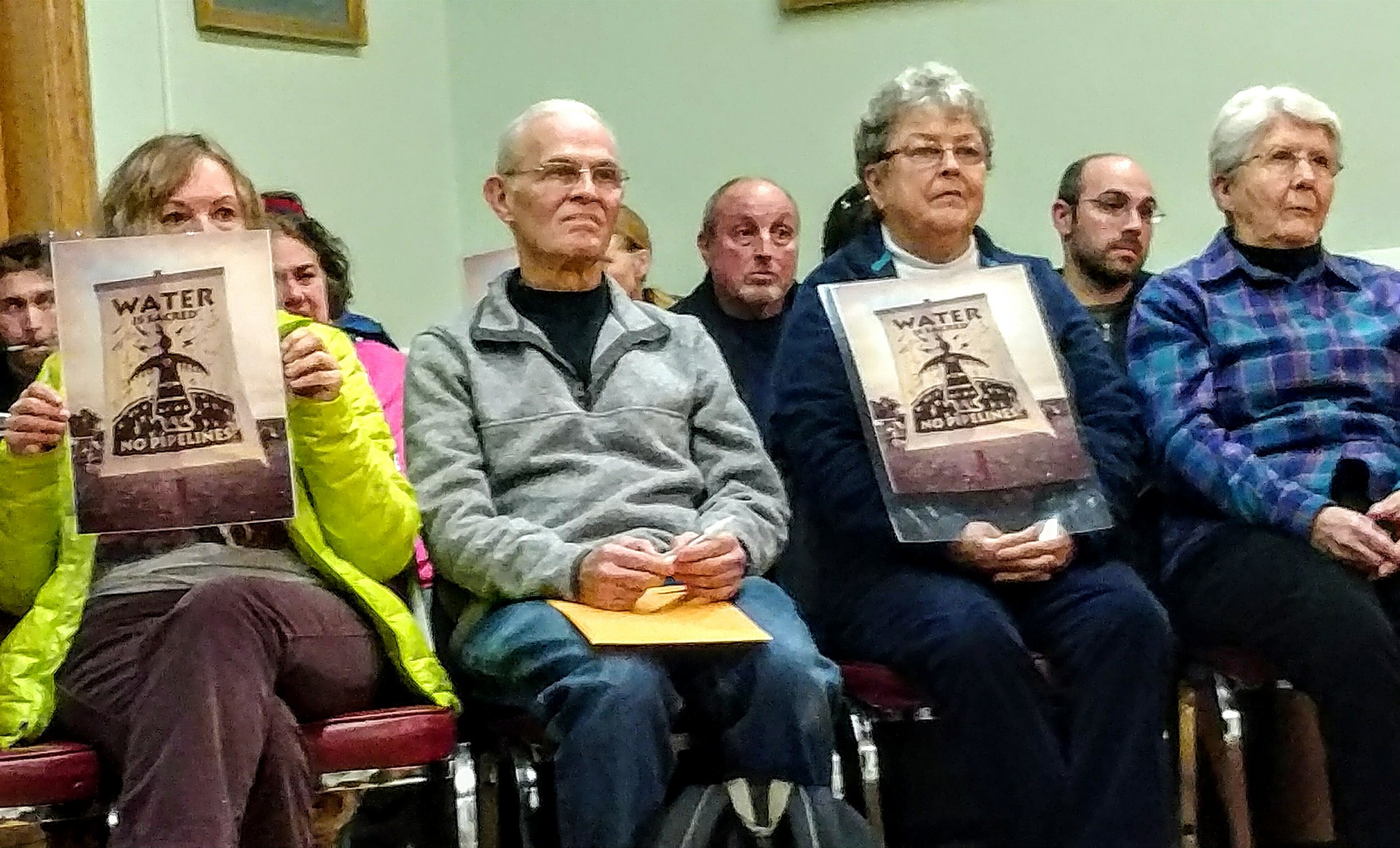Water is the main issue regarding the future of the proposed Clear River Energy Center in Burrillville, R.I. Opponents spoke out at the Dec. 19 Woonsocket City Council meeting. (Tim Faulkner/ecoRI News)