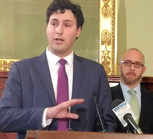 Rep. Aaron Regunberg has introduced a carbon bill for the second straight year. (Tim Faulkner/ecoRI News)